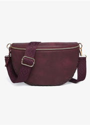 Janae Whipstitch Crossbody in Cherry Lacquer by Jen & Co