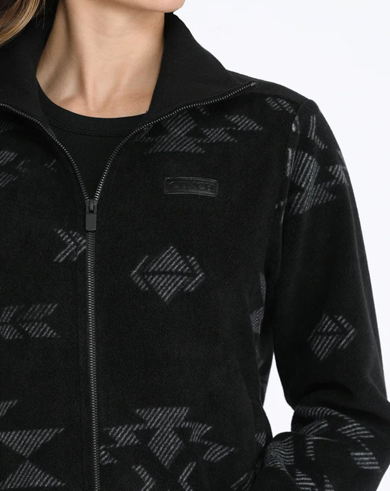 Fleece Jacket in Black by Cinch