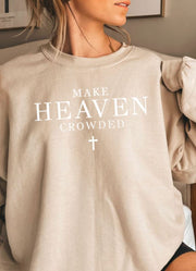 Make Heaven Crowded Sweatshirt in Sand by Shoppe SHC