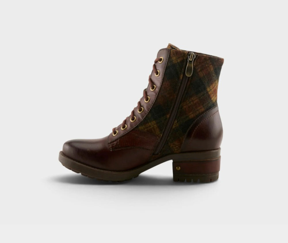Marty-Plaid in Brown Multi by L Artiste