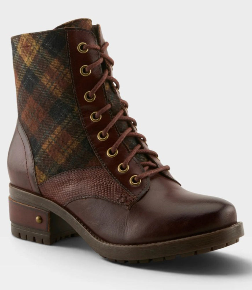 Marty-Plaid in Brown Multi by L Artiste