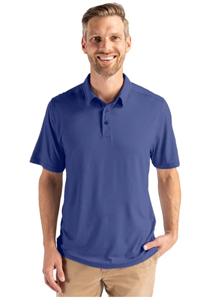 Coastline Eco Recycled Polo in Tour Blue by Cutter & Buck
