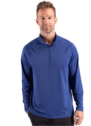 Prospect Recycled Quarter Zip in Tour Blue by Cutter & Buck