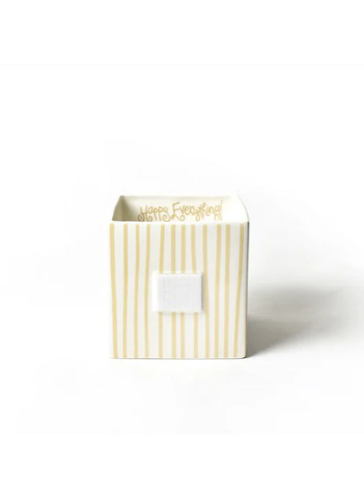 Neutral Skinny Stripe Mini Nesting Cube Medium by Happy Everything