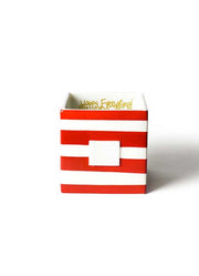Red Stripe Mini Nesting Cube Md by Happy Everything