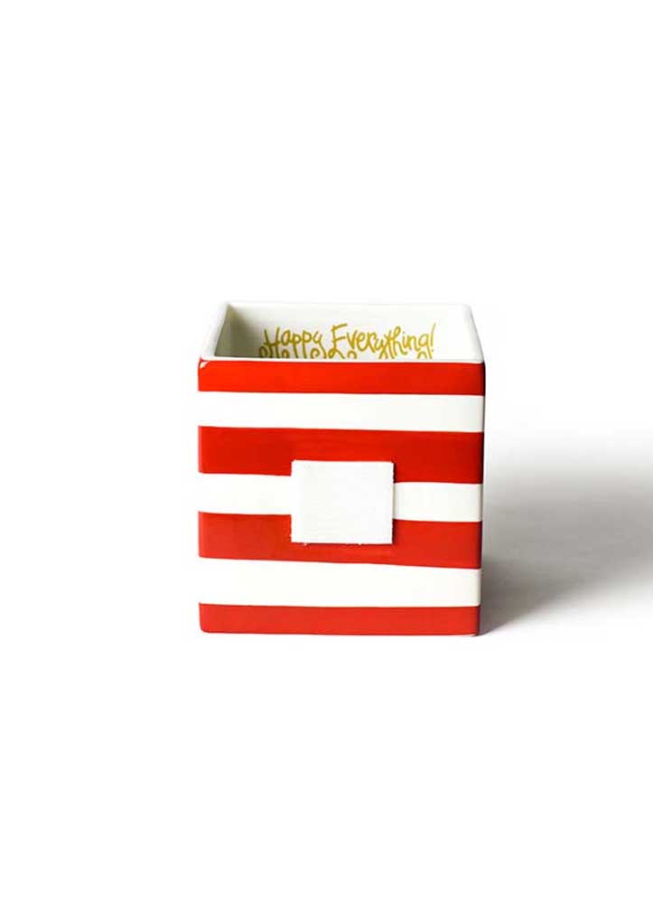 Red Stripe Mini Nesting Cube Md by Happy Everything