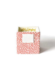 Red Sm Dot Mini Nesting Cube Sm by Happy Everything
