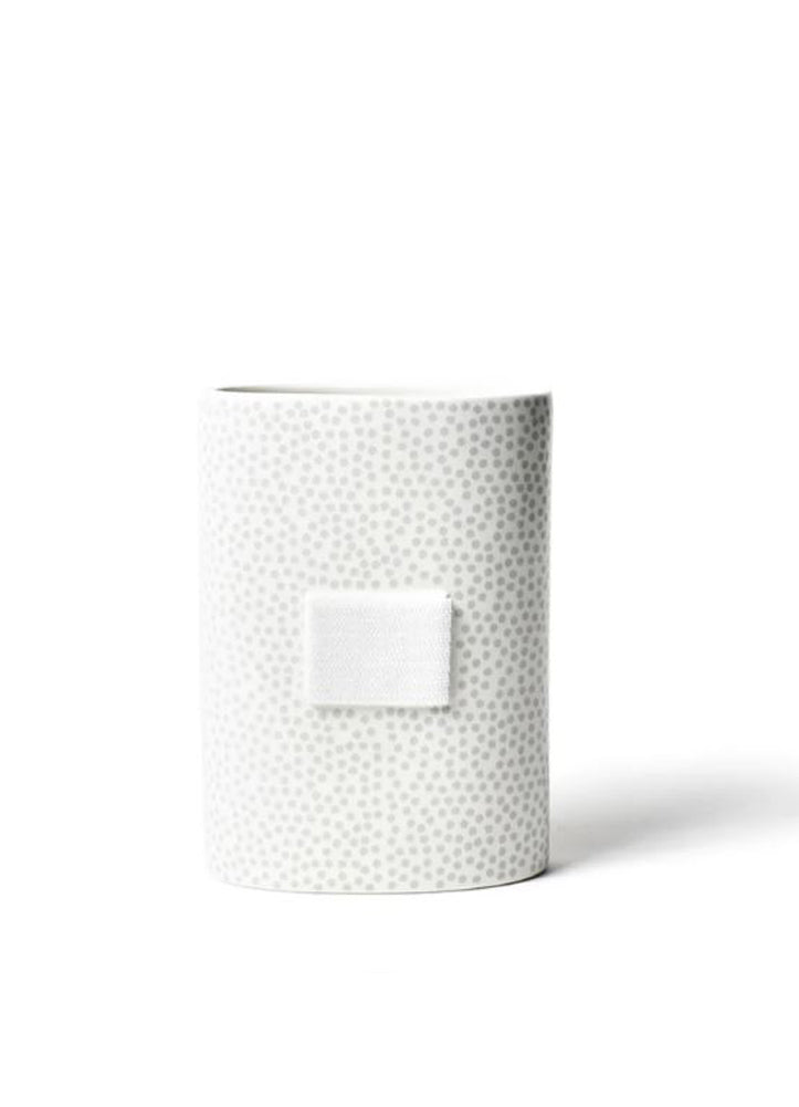 Mini Stone Small Dot Oval Vase by Happy Everything