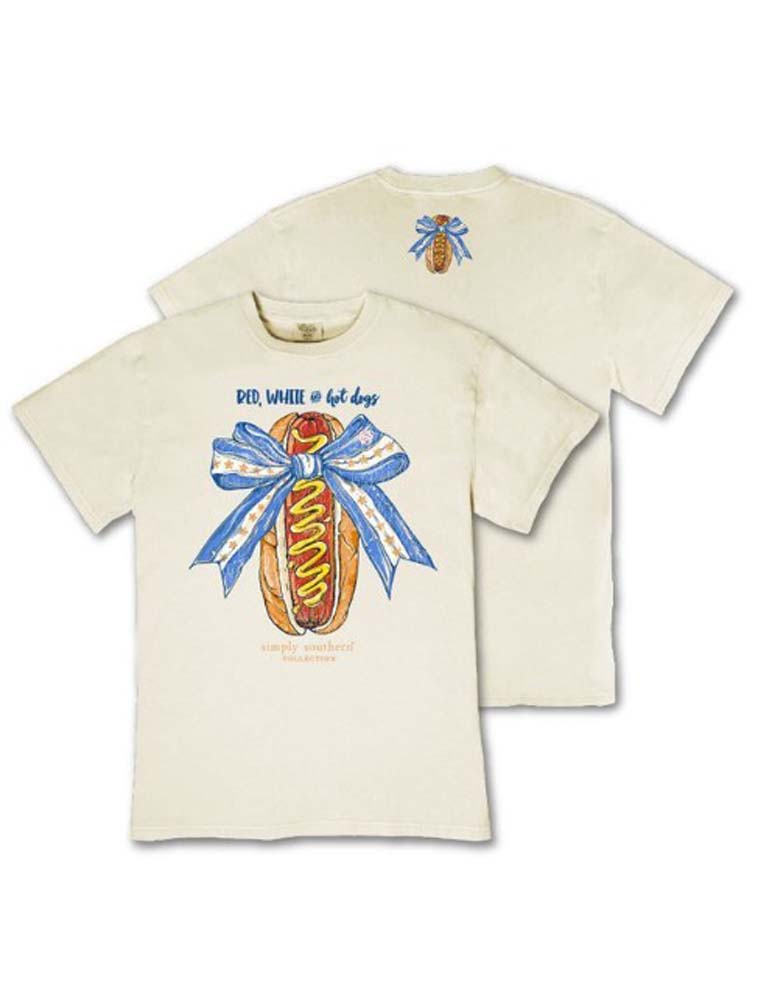 Mineral Washed Hot Dog Tee in Bone by Simply Southern