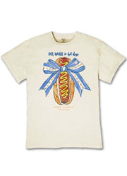 Mineral Washed Hot Dog Tee in Bone by Simply Southern