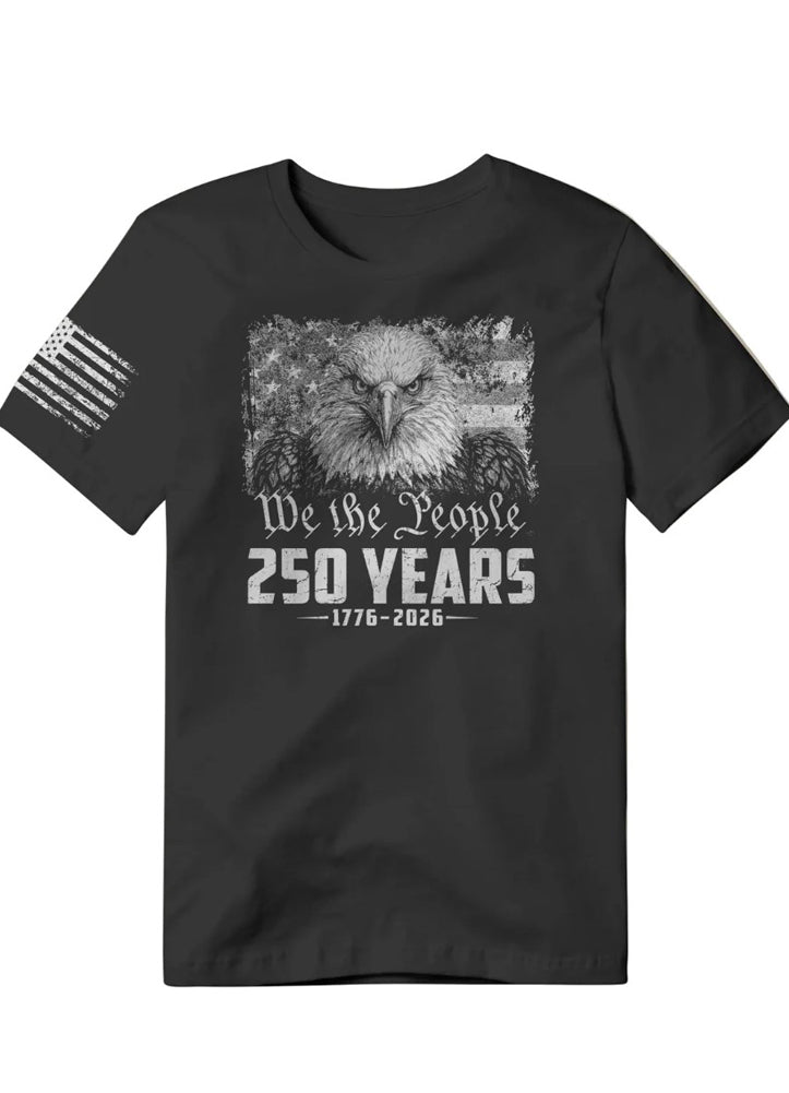We The People Eagle Tee in Black by Never Lose Hope Designs