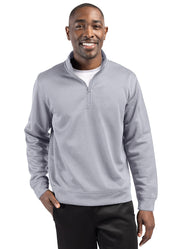Lift Performance Quarter Zip in Grey Melange by Cutter & Buck