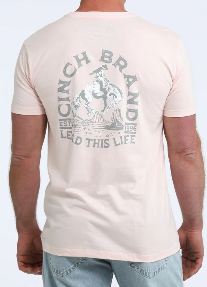 Solid SS Shirt in Pink by Cinch
