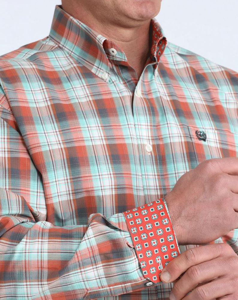 LS Plaid Button Up in Multi by Cinch