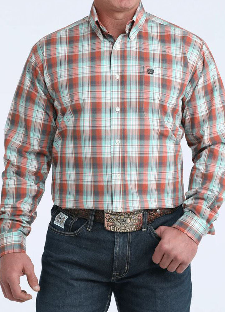 LS Plaid Button Up in Multi by Cinch