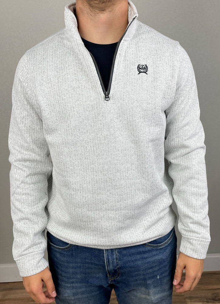 1/4 Zip Pullover in Grey by Cinch