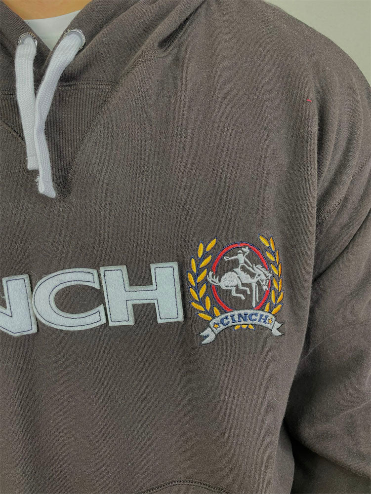 Pullover Logo Hoodie in Brown by Cinch