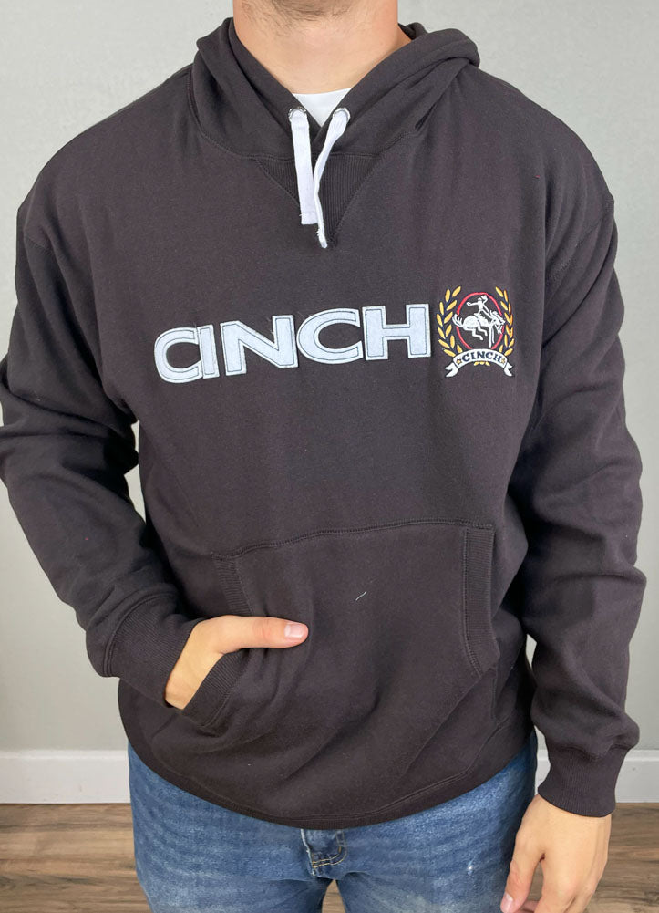 Pullover Logo Hoodie in Brown by Cinch