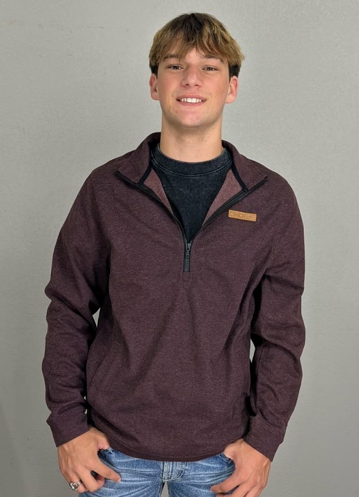 1/2 Zip Pullover in Purple by Cinch