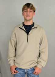 1/2 Zip Pullover in Stone by Cinch