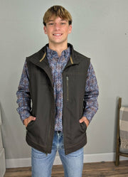 CC Canvas Vest in Brown by Cinch