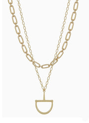 Gold Chain with Horse Bit Charm Necklace by Whats Hot
