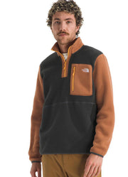 Men's Yumiori 1/4 Zip in Asphalt Grey/Burnt Umber/Summit Gold by The North Face