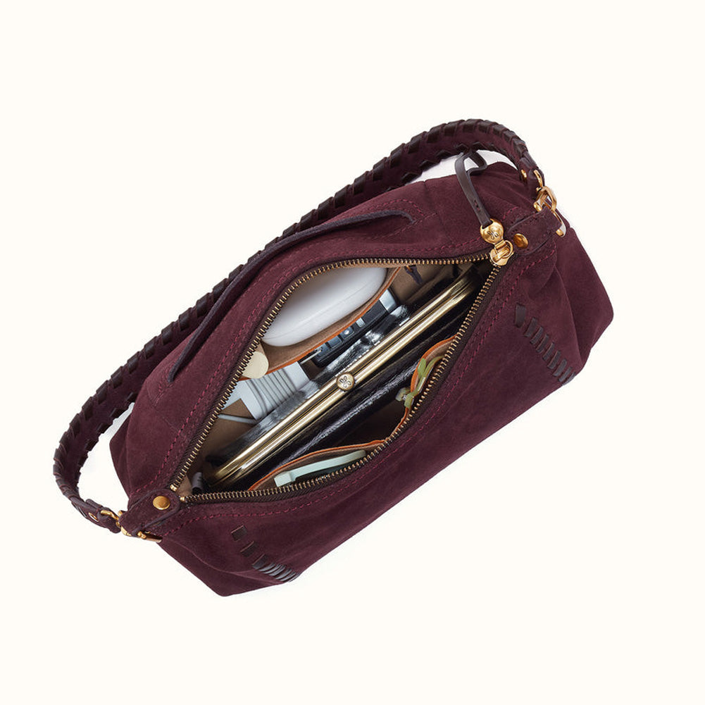 Darcy Shoulder Bag Dark Cherry by Hobo