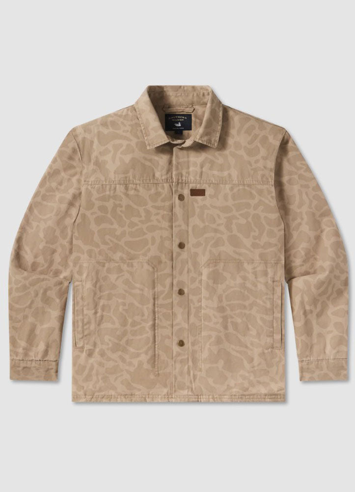 Bishop Rugged Canvas Jacket Camo in Tan by Southern Marsh