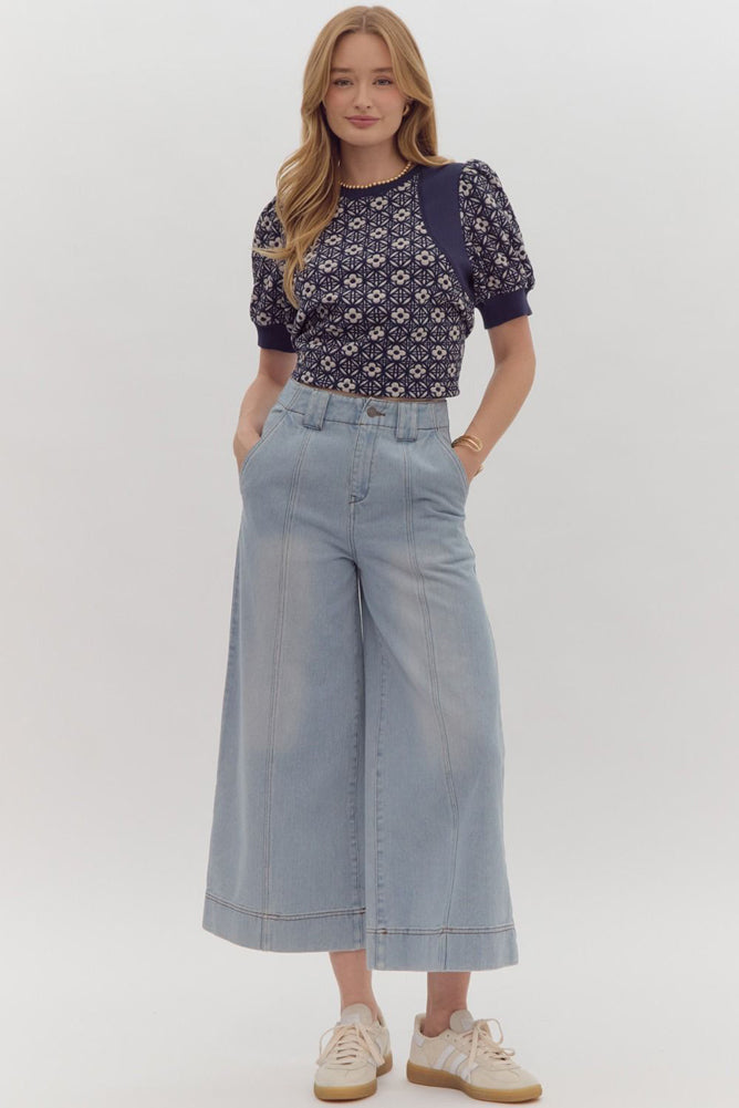 Do It All Denim High-Rise Cropped Wide Leg | Commando®