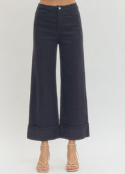 Solid MR Ankle Pants in Navy by Entro