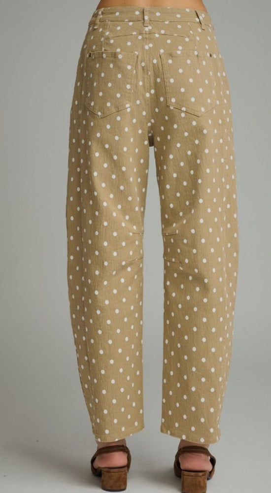 Polka Dot Pants in Latte by Entro