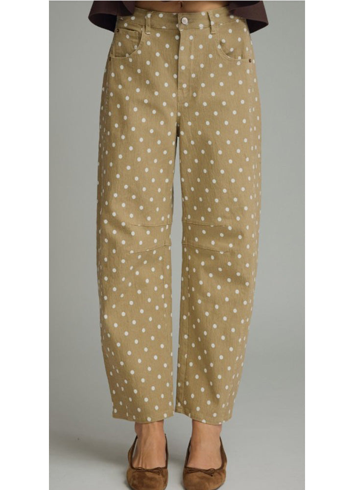 Polka Dot Pants in Latte by Entro