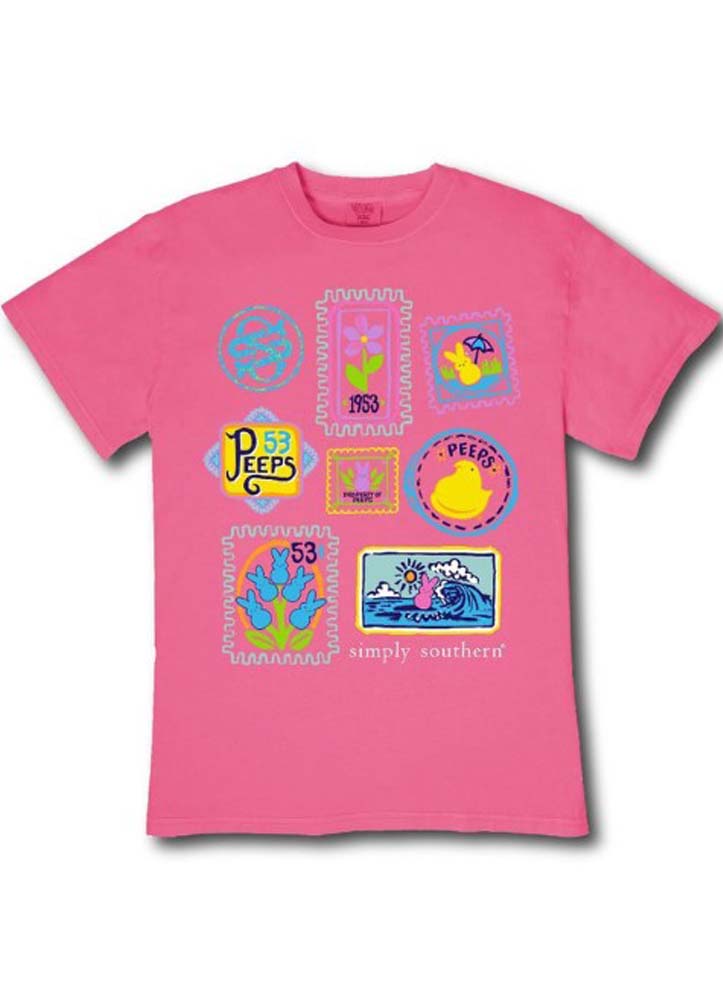 Peeps Stickers Tee in Blushberry by Simply Southern
