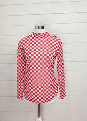 Pep Rally Mesh Top in Red by Sterling Kreek