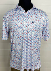 Flyline Performance Polo Liberty in White by Southern Marsh