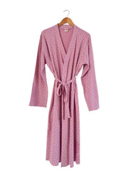 Pink Flower Pointelle Robe by SIIX