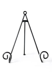 Medium Swirl Plate Stand Black by Happy Everything