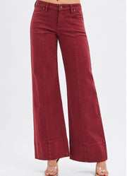 TC MR Wide Leg Pants in Wine by Risen
