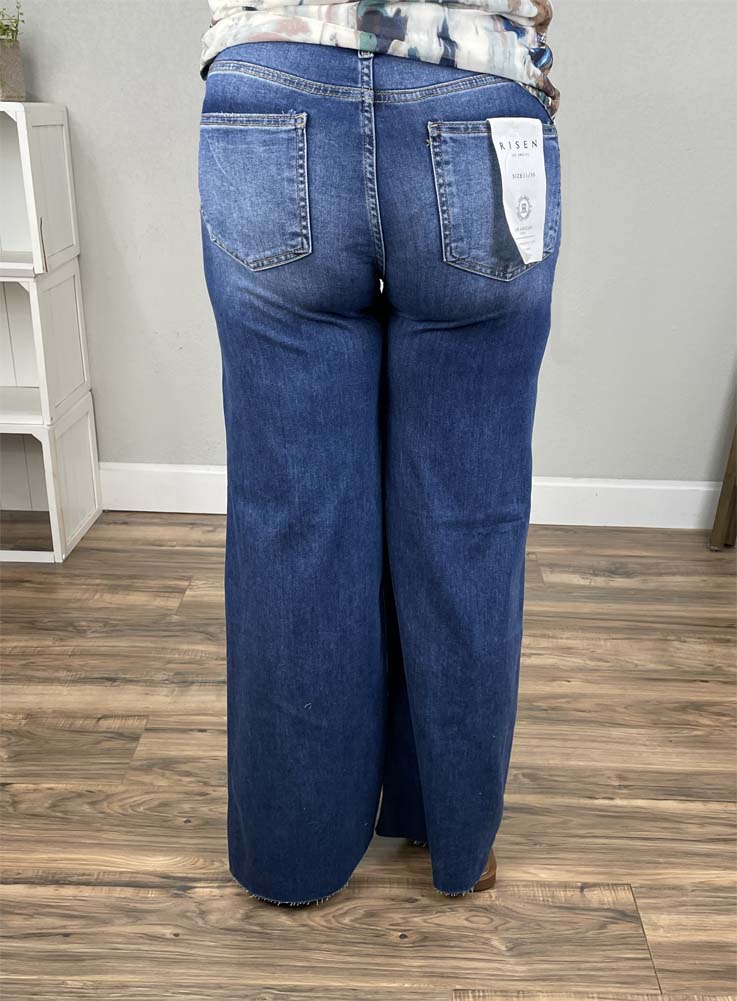 TC HR Ankle Palazzo Jeans by Risen