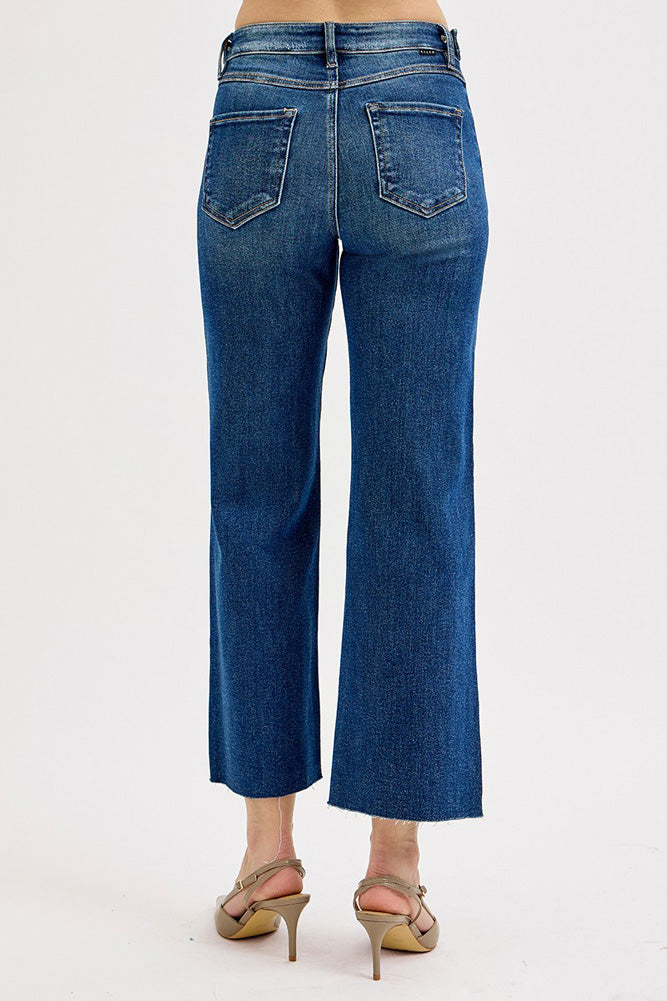 TC Crop Wide Adjustable Jeans by Risen
