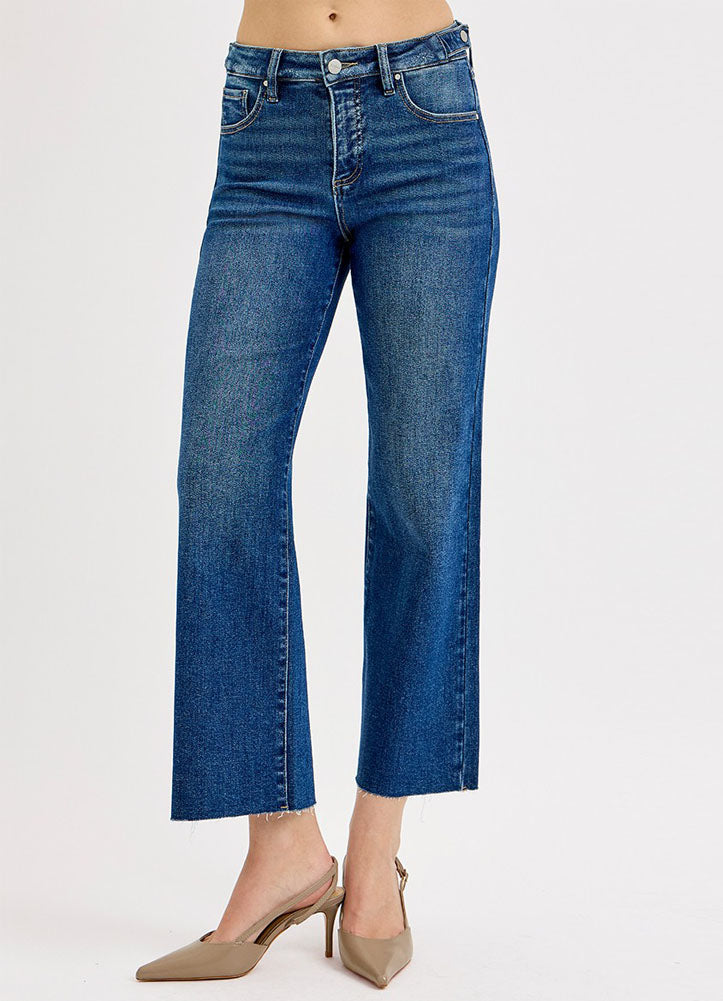 TC Crop Wide Adjustable Jeans by Risen