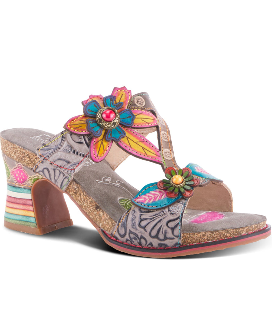 Rossie in Grey Multi Leather by L'Artiste