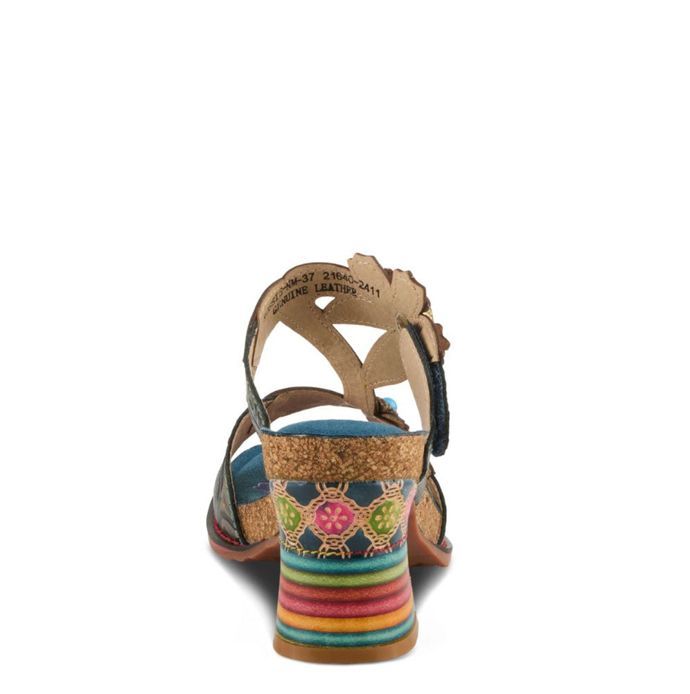 Rossie in Navy Multi Leather by L'Artiste
