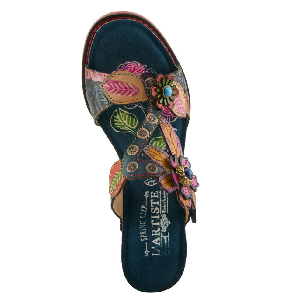 Rossie in Navy Multi Leather by L'Artiste
