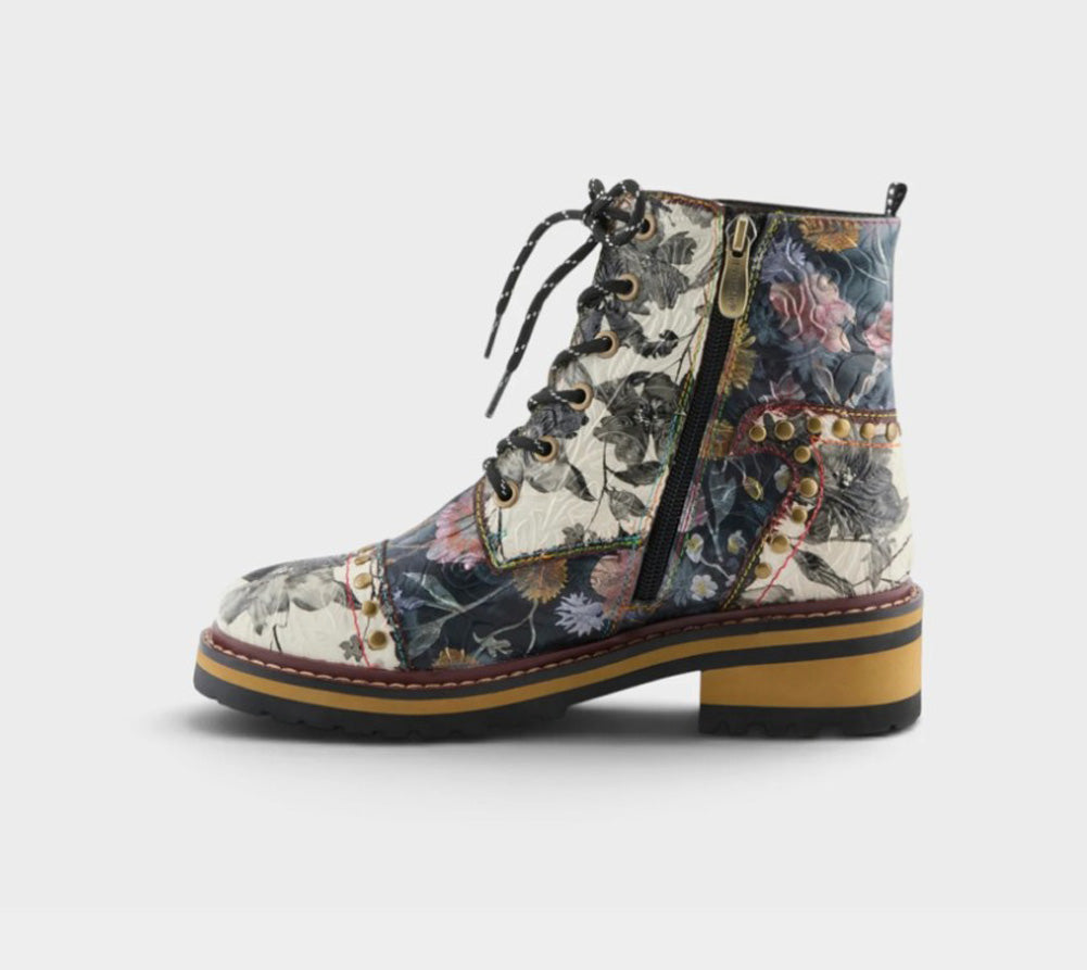 Rugup-Flower in Black Multi by L Artiste