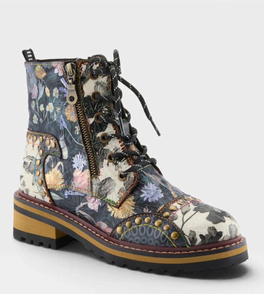 Rugup-Flower in Black Multi by L Artiste
