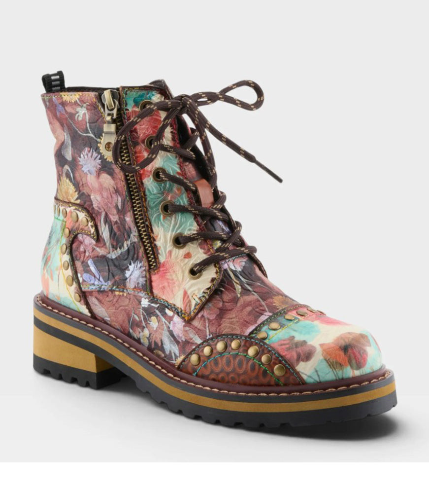 Rugup-Flower in Brown Multi by L Artiste