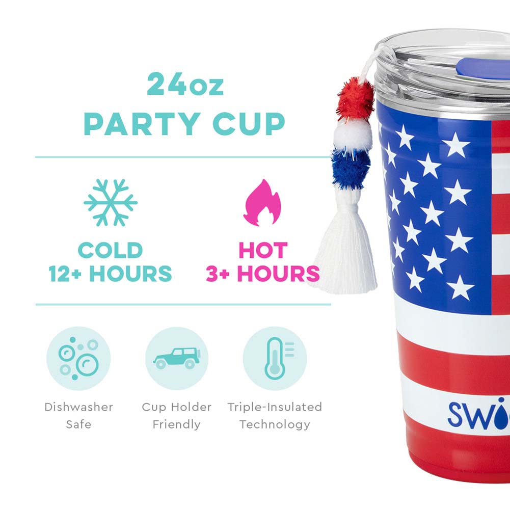 All American Party Cup 24oz by Swig Life