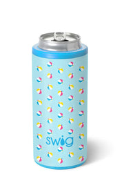 Beach Balls Skinny Can Cooler 12oz by Swig Life
